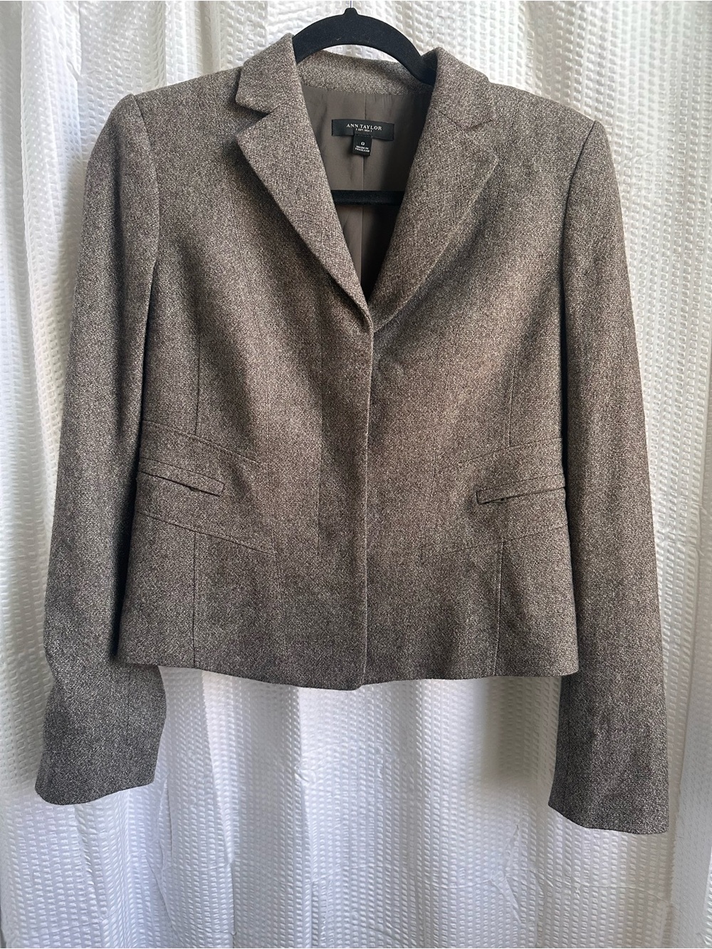 Ann Taylor Brown Tick Jacket - Picture 2 of 4